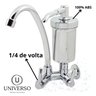 Torneira Filtro Bica Móvel Parede 1/4 de Volta Abs C 61 Cr Prateado Universo Das Torneiras - 7