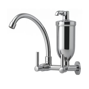 Torneira Filtro Bica Móvel Parede 1/4 de Volta Abs C 61 Cr Prateado Universo Das Torneiras