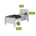 Ver imagem 3 de Cama Solteiro Athenas - Lopas Branco