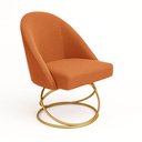 Ver imagem 3 de Cadeira Poltrona Lua Bouclê Base Luxo:terra Cota