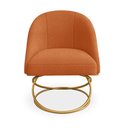 Ver imagem 2 de Cadeira Poltrona Lua Bouclê Base Luxo:terra Cota