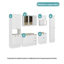Ver imagem 6 de Cozinha Milla Ava 12 Portas 5 Gavetas MDF 290cm Branco Móveis Carraro