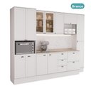 Ver imagem 3 de Cozinha Milla Ava 12 Portas 5 Gavetas MDF 290cm Branco Móveis Carraro