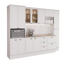 Ver imagem 7 de Cozinha Milla Ava 12 Portas 5 Gavetas MDF 290cm Branco Móveis Carraro