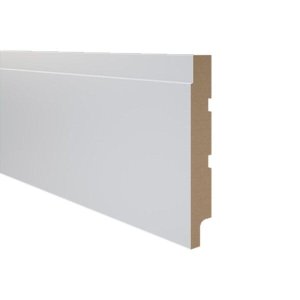 Rodapé de MDF Durafloor Essencial E-06 Branco Polar 15cm x 18mm x 2,1M