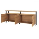 Ver imagem 3 de Balcão Buffet 4 Portas 100% Mdf Industrial F45 Freijó/preto Fosco - Pradel