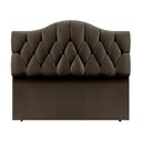 Ver imagem 2 de Cabeceira Cama Casal Botões Provençal Café Suede com Pés 120cm Altura Rbl