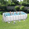 Piscina Estrutural 11.532 Litros Retangular com Capa + Escada e Filtro Bestway - 110v - 4
