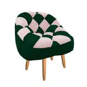 Ver imagem 2 de Poltrona Paloma Escritório Sala Pé Palito Suede Verde e Suede Rosa Bebê - Dominic Decor