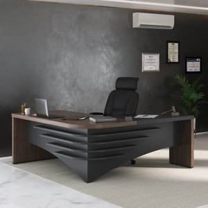 Conjunto Escritório: Mesa Diretor Le 6099 + Balcão 6169