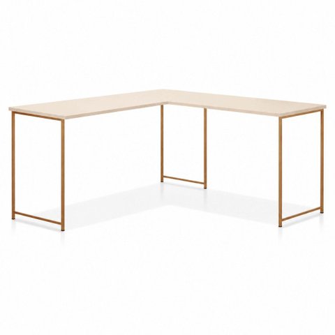 Mesa em L sem Prateleira Orion em MDF Estilo Industrial Klm Store