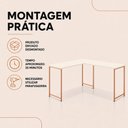 Ver imagem 5 de Mesa em L sem Prateleira Orion em MDF Estilo Industrial Klm Store