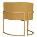 Ver imagem 2 de Kit 2 Poltronas Decorativa Sala de Estar Luana Base Gold Veludo Amarelo - Montanaris Decor Md Montan