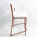 Ver imagem 3 de Banqueta Empilhável Cobre Altura 65cm Assento e Encosto Branco - Poltronas do Sul