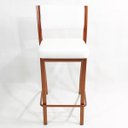 Ver imagem 2 de Banqueta Empilhável Cobre Altura 65cm Assento e Encosto Branco - Poltronas do Sul