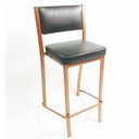 Ver imagem 1 de Banqueta EMPILHÁVEL Cobre Altura 65cm assento e encosto Preto - Poltronas do Sul