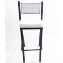 Ver imagem 2 de Banqueta EMPILHÁVEL Preta altura 65cm assento branco - Poltronas do Sul