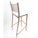 Ver imagem 5 de Kit 2 Banquetas EMPILHÁVEL Cobre Altura 65cm assento branco - Poltronas do Sul
