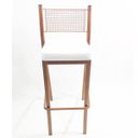 Ver imagem 2 de Kit 2 Banquetas EMPILHÁVEL Cobre Altura 65cm assento branco - Poltronas do Sul
