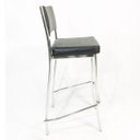 Ver imagem 4 de Kit 2 Banquetas EMPILHÁVEL cromada Altura 65cm assento e encosto preto - Poltronas do Sul