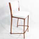 Ver imagem 4 de Kit 4 Banquetas EMPILHÁVEL Cobre Altura 65cm assento e encosto Branco - Poltronas do Sul