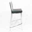 Ver imagem 4 de Kit 4 Banquetas EMPILHÁVEL cromada Altura 65cm assento preto - Poltronas do Sul