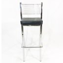 Ver imagem 2 de Kit 4 Banquetas EMPILHÁVEL cromada Altura 65cm assento preto - Poltronas do Sul