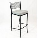 Ver imagem 3 de Kit 4 Banquetas EMPILHÁVEL Preta Altura 65cm assento Linho - Poltronas do Sul