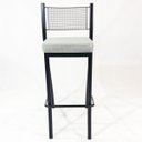 Ver imagem 2 de Kit 4 Banquetas EMPILHÁVEL Preta Altura 65cm assento Linho - Poltronas do Sul