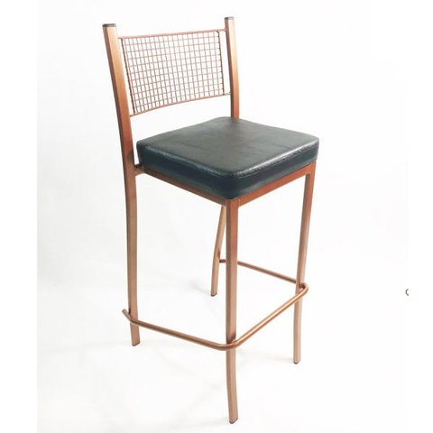 Banqueta EMPILHÁVEL Cobre Altura 65cm assento preto - Poltronas do Sul