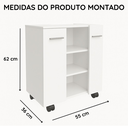 Ver imagem 6 de Conjunto para Pia de Coluna Gabinete Premium e Espelheira Gênova - Branco