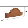 Cabeceira Casal Curva Luxo Estofada com Tachas 140x60 - Suede Terracota - Tachas Fume - 3