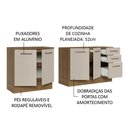 Ver imagem 5 de Kit com 2 Balcões de Cozinha 3 Gavetas 4 Portas (sem Tampo e Pia) Rustic/crema Agata Madesa