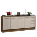 Ver imagem 3 de Kit com 2 Balcões de Cozinha 3 Gavetas 4 Portas (sem Tampo e Pia) Rustic/crema Agata Madesa