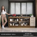 Ver imagem 6 de Kit com 2 Balcões de Cozinha 3 Gavetas 4 Portas (sem Tampo e Pia) Rustic/crema Agata Madesa
