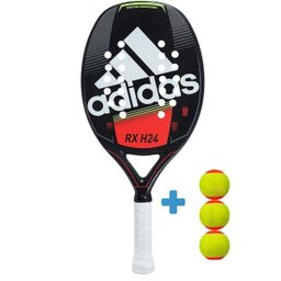 Raquete de Beach Tennis Adidas Rx H24 - Vermelha + 3 Bolas - 1