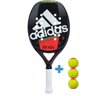 Raquete de Beach Tennis Adidas Rx H24 - Vermelha + 3 Bolas - 1