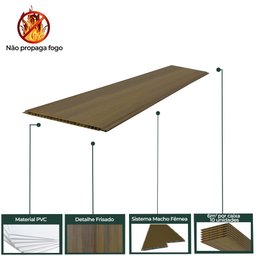Forro de PVC 8mm 10 UN AZN - Imbuia - 6