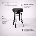 Ver imagem 3 de Kit 4 Banquetas Bar Altura 74cm Giratória Cozinha Gourmet Preta Assento Preto