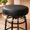 Ver imagem 3 de Kit 3 Banquetas Bar Altura 74cm Giratória Cozinha Gourmet Preta Assento Preto