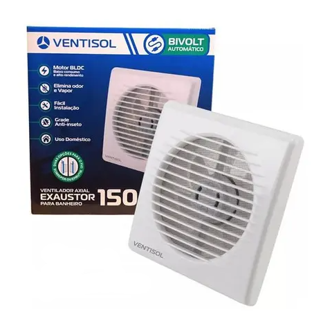 Exaustor de Banheiro Micro Ventilador Ventisol 150m Bivolt