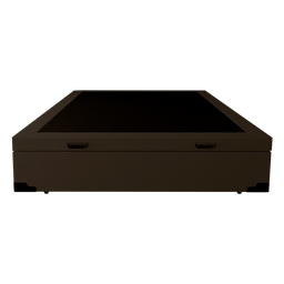 Cama Box Baú Casal Universal Acolchões Corino Marrom 41x138x188 - 3
