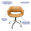 Ver imagem 2 de Poltrona Escritório Eduarda com Regulagem de Altura - Poltronas do Sul