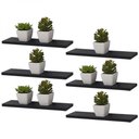 Ver imagem 3 de Kit 6 Prateleiras 40 X 20cm Preta Suporte Invisível
