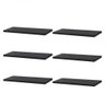 Kit 6 Prateleiras 40 X 20cm Preta Suporte Invisível - 1