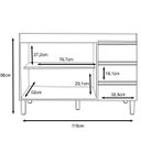 Ver imagem 4 de Balcão Gabinete de Pia sem Tampo 119cm Karen 2 Portas 3 Gavetas P14 Branco - Mpozenato