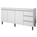 Ver imagem 1 de Balcão Gabinete de Pia sem Tampo 159cm Karen 3 Portas P14 Branco - Mpozenato
