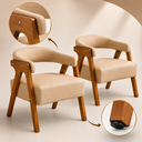 Ver imagem 6 de Kit 2 Poltronas Decorativa Veneza Tecido em Corino:Bege