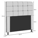 Ver imagem 5 de Cabeceira Cama Box Casal Queen 160cm D10 Safira Suede Bege - Mpozenato