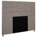 Ver imagem 1 de Cabeceira Cama Box Casal Queen 160cm D10 Safira Suede Bege - Mpozenato